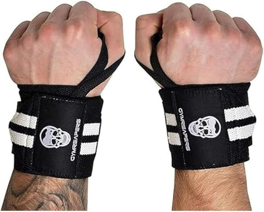Gymreapers Weightlifting Wrist Wraps (IPF Approved) 18" Professional Quality Wrist Support with Heavy Duty Thumb Loop - Best Wrap for Powerlifting Competition, Strength Training, Bodybuilding
