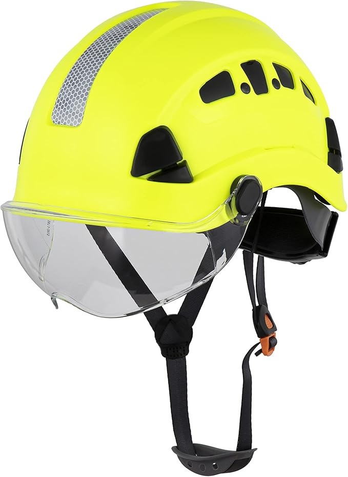 Defender Safety H1 Safety Helmet Hard Hat with Visor ANSI Z89.1