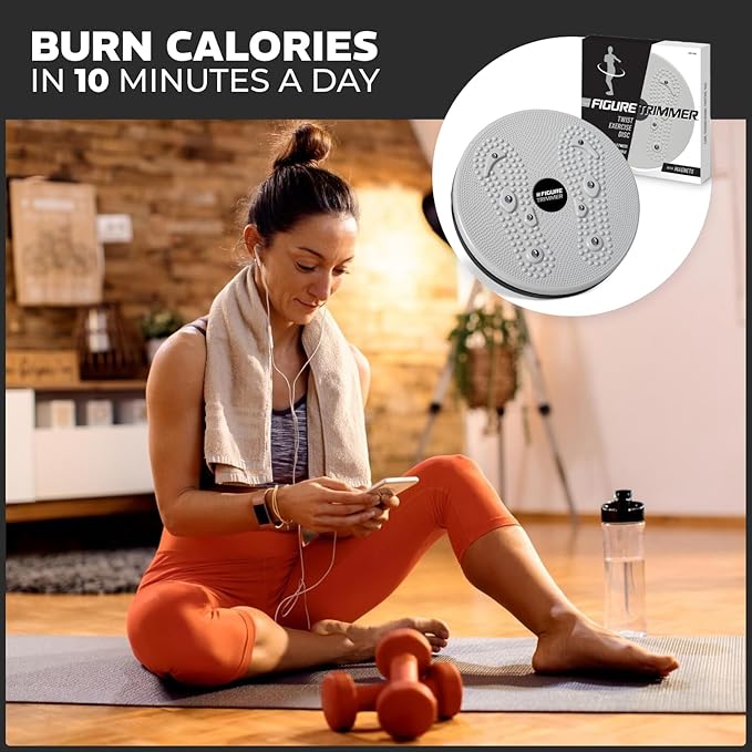 Core Abs Twister Board - Waist Sculptor Twister Board for Core & Ab Exercise - Waist Twisting Disc, Dizzy Disc Twist Board for Slimming Workout with 8 Magnets Reflexology