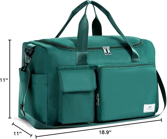 FIORETTO Women's Gym Duffle Bag with Shoes Compartment, 37L Capacity, Ideal for Travel, Gym, Sports, Duffel, Weekender