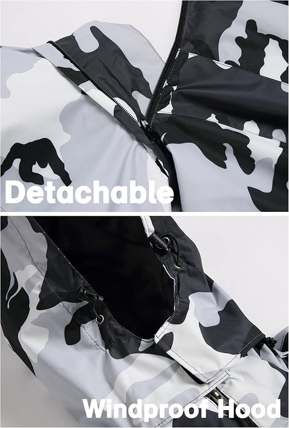 GIISAM Mens Windproof Jacket Waterproof Lightweight Mountain Sport Jacket for Men Hooded Windbreaker Raincoat