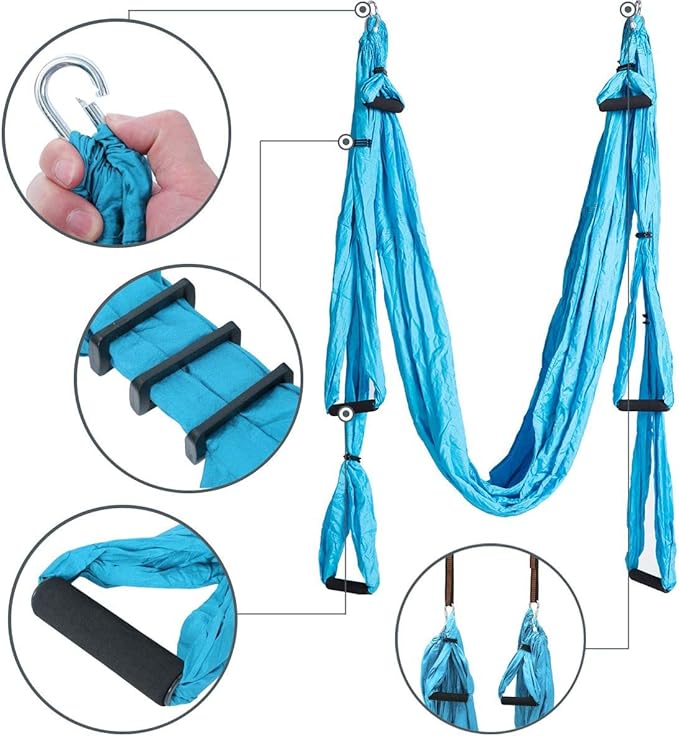 Aerial Yoga Swing Set, Ultra Strong Hammock Trapeze Extension, Antigravity Ceiling Hanging Sling Inversion Exercises