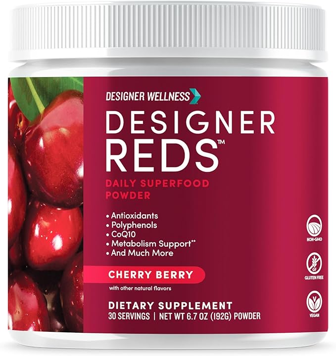 Designer Wellness, Designer Greens Superfood Powder with Prebiotics, Probiotics, Antioxidants, and Detox Support, 30 Servings