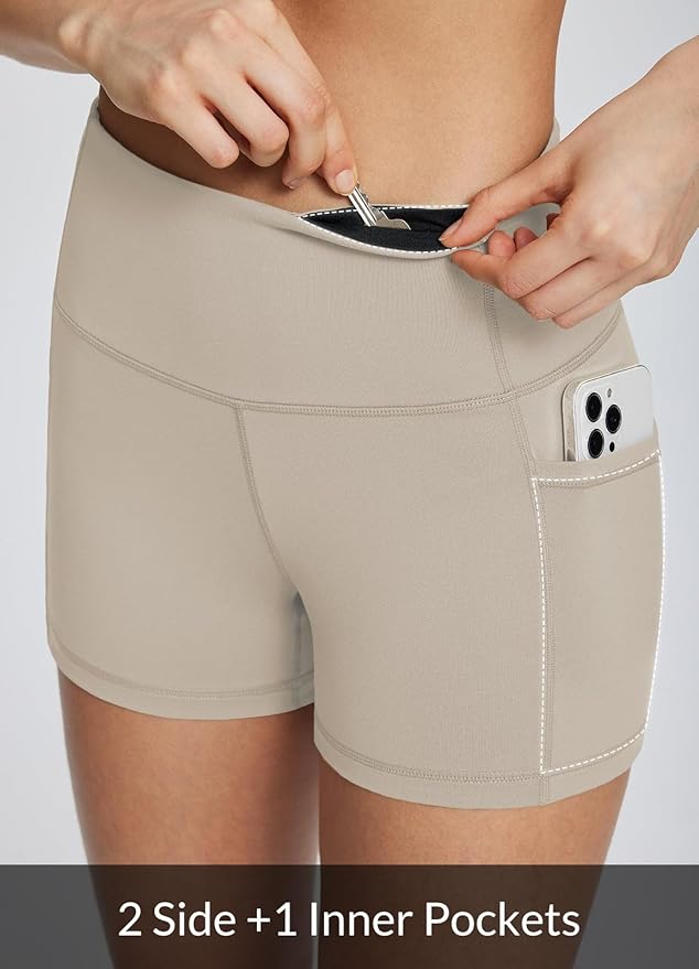 baleaf Women's 8"/ 5"/ 3" Biker Shorts High Waist Yoga Workout Gym Running Volleyball Spandex Shorts with Pockets