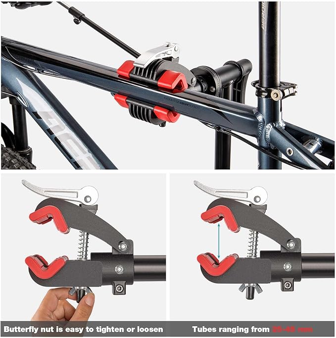 CXWXC Bike Repair Stand - Bike Stand For Maintenance Workstand - Ebike Repair Stand Shop Home Mechanics for E Bike, Bike Mountain Bike and Road Bike (Style:F)