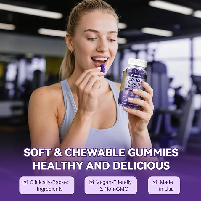 Cortisol Supplements for Women & Men 20-in-1 Cortisol Gummies with Ashwagandha Rhodiola Rosea Magnesium Phosphatidylserine Calm Focus Mood Support Healthy Cortisol Levels 30 Day Supply