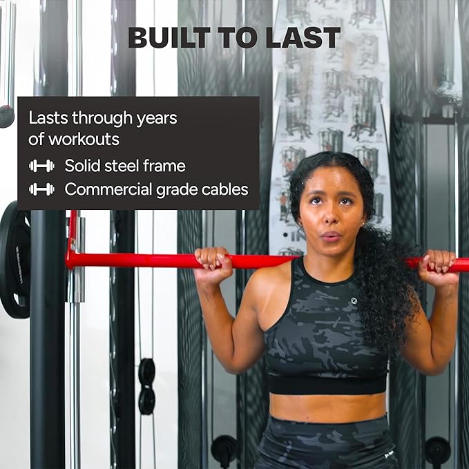 Inspire Fitness Functional Trainer Home Gym, SCS Smith Machine Cage System - Cable Machine Accessories - D-Handles, Ankle Strap & Multi-Function Belt