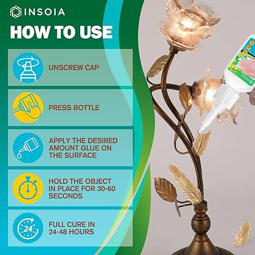 Glass Glue, 30g Clear Super Glue for Glass Repair Quick Fix Glass Adhesive Heavy Duty Strong Crazy Instant Glue for Bonding Glass, Acrylic, Ceramics, Mirrors, DIY Crafts