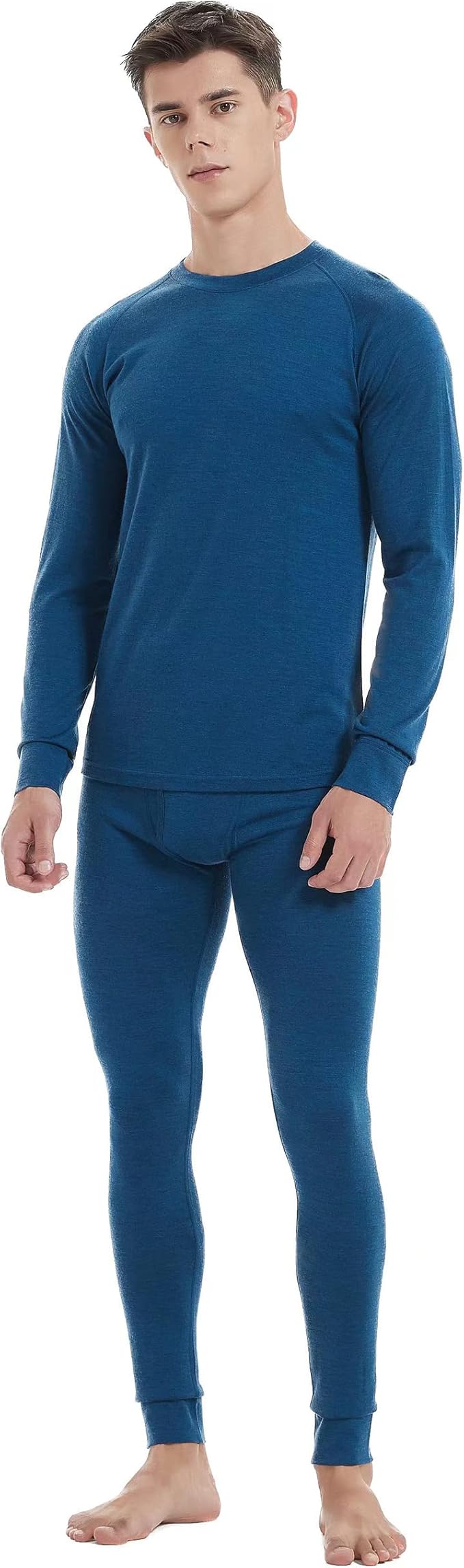Iguana Mens 100% Merino Wool Base Layer Sets for Ski Lightweight Thermal Underwear