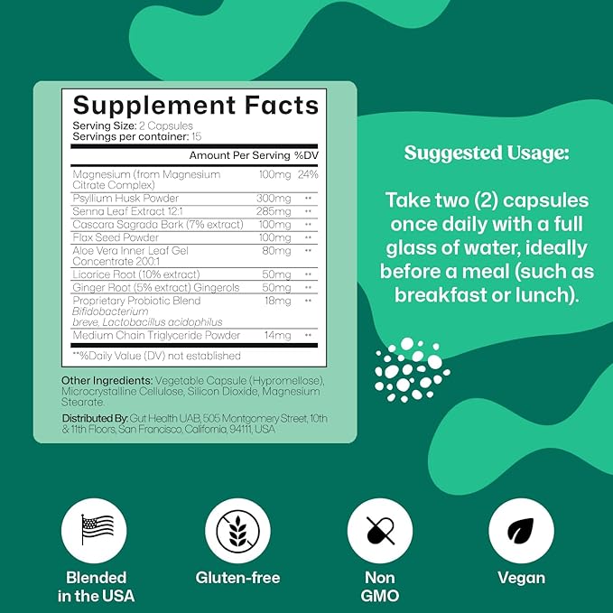 ColonBroom 15 Day Colon Cleanse & Detox Cleanse for Weight Management with Probiotics & Magnesium | Reduce Bloating & Boost Metabolism & Digestion - Effective Gut Cleanser Detox (2 Bottles)