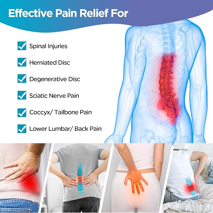 Comfytemp Ice Pack for Back Pain Relief, 2 Packs, FSA Eligible, Reusable Gel Lower Back Wrap Ice Brace for Sciatica Injuries, Hot Cold Compression for Lower Lumbar, Waist, Men Women After Surgery Gift