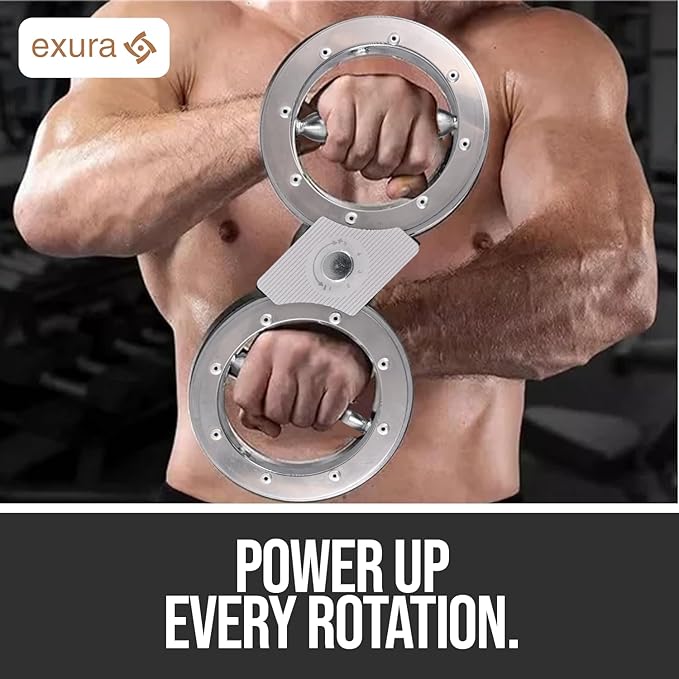 Exura Burn Machine Rotator 12 Pounds Adjustable Resistance With Gloves-Forearm Strength Trainer for Men&Women with 360 Degree Rotator Forearm Builder.