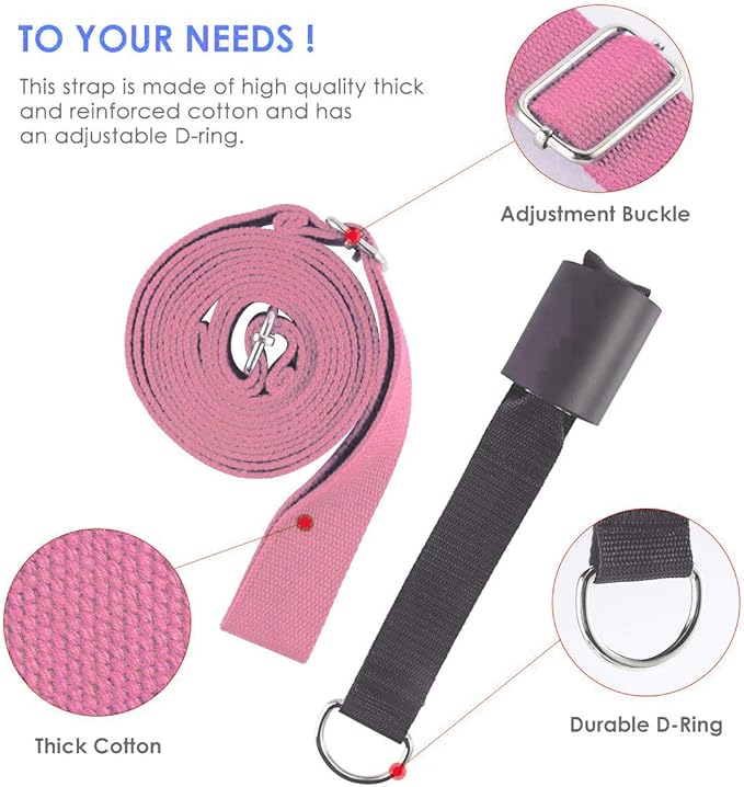 Adjustable Leg Stretcher Lengthen Ballet Stretch Band - Easy Install on Door Flexibility Stretching Leg Strap Great Cheer Dance Gymnastics Trainer Stretching Equipment Taekwondo Training