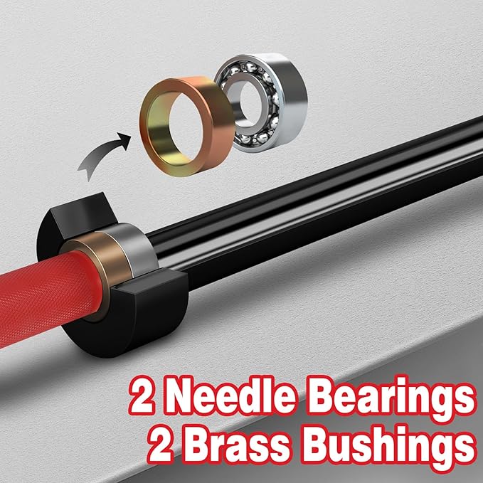 7ft Olympic Barbell for Strength Training and Olympic Weightlifting, 500 700 1000LBS Capacity Available, 2 Inch Bar for Squats, Home Gym Fitness Equipment, Bench Press, Deadlift,Powerlifting