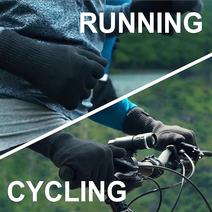 DexShell Waterproof Knit Gloves for Men & Women, Lightweight Touchscreen Wet-Grip for Running Hiking, Spring & Fall Use