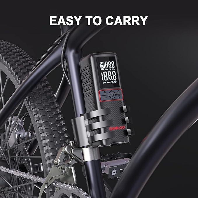 GOOLOO GT160 Tire Inflator Portable Air Compressor, 160PSI Portable Air Pump for Car Tires, 7500mAh Cordless Air Pump with Digital Pressure Suitable for Cars, Bikes, Balls, Motorcycles