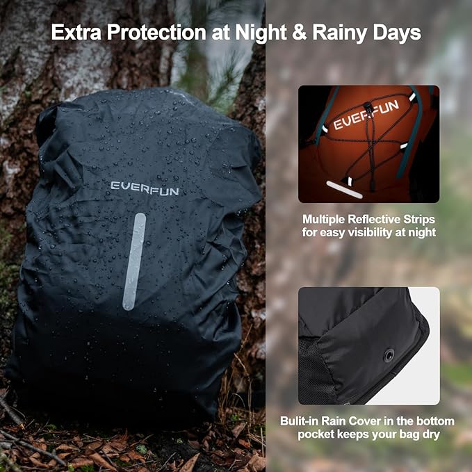 Everfun Hydration Backpack 18L with Water Bladder 2L/3L Hiking Water Backpack Women Men Hydration Pack Insulated Lightweight Day Hydropack with Storage for Hiking, Biking, Running, Festival