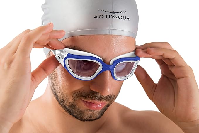 AqtivAqua Swimming Goggles, DX Wide View Swim Goggles for Adult Men Women, Anti Fog No Leaking
