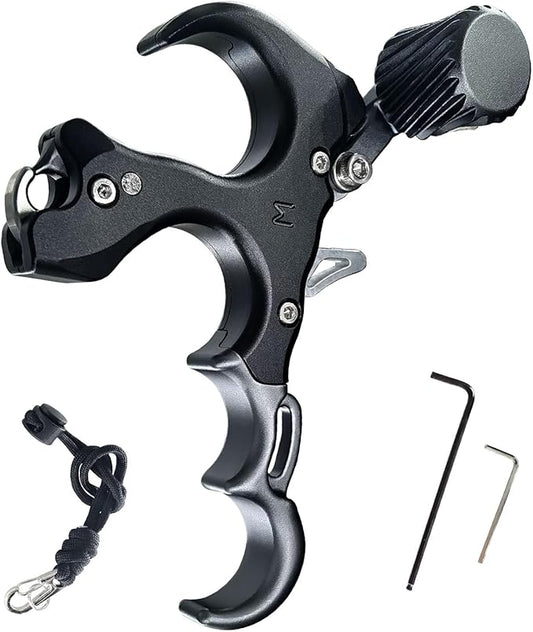 Compound Bow Aid Releaser with Wrist Straps and Adjustment Tool,Archery Release Aids with 3 Thumb Release Adjustable,Aluminum Alloy Aids.for Left and Right Handers.