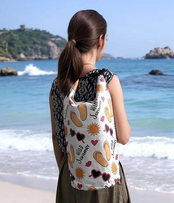 Dry Bag Waterproof,5L Roll Top Backpack Floating Dry Bag for Kayaking Boating Swimming Hiking Camping Outdoor Activities,White Summer