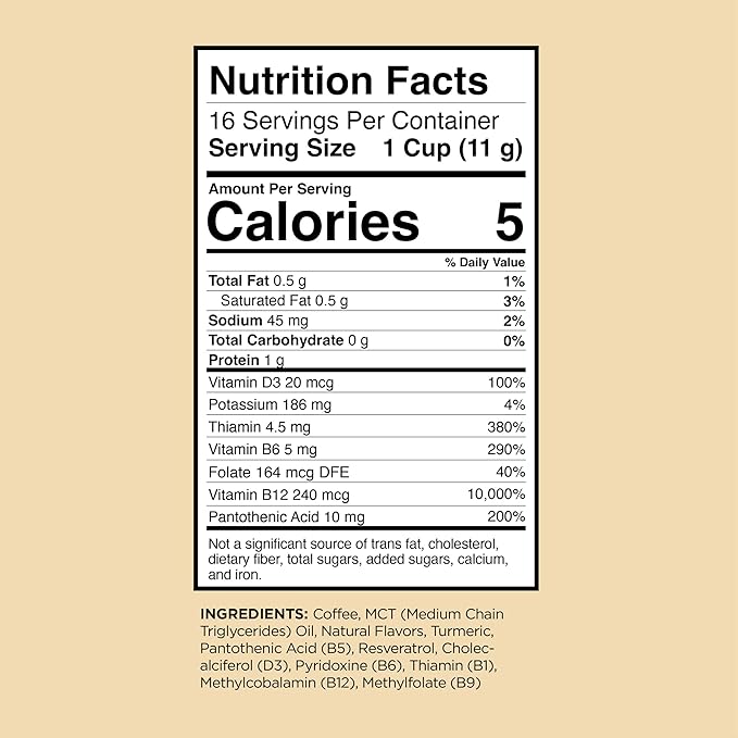 Genius Vanilla Keto Coffee Pods by VitaCup w/MCT Oil, Turmeric, B Vitamins, & D3 for Energy & Focus in Recyclable Single Serve Pod Compatible with K-Cup Brewers Including Keurig 2.0, 32 CT