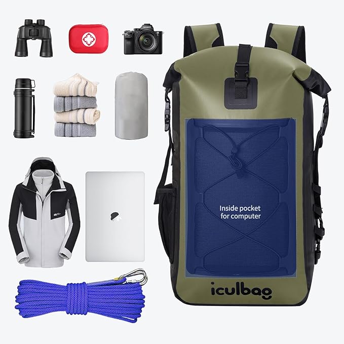 Dry Bags Waterproof Backpack for Women Men Travel Dry Bag Backpack Warterproof Bag for Kayaking Beach Boating 30L/40L