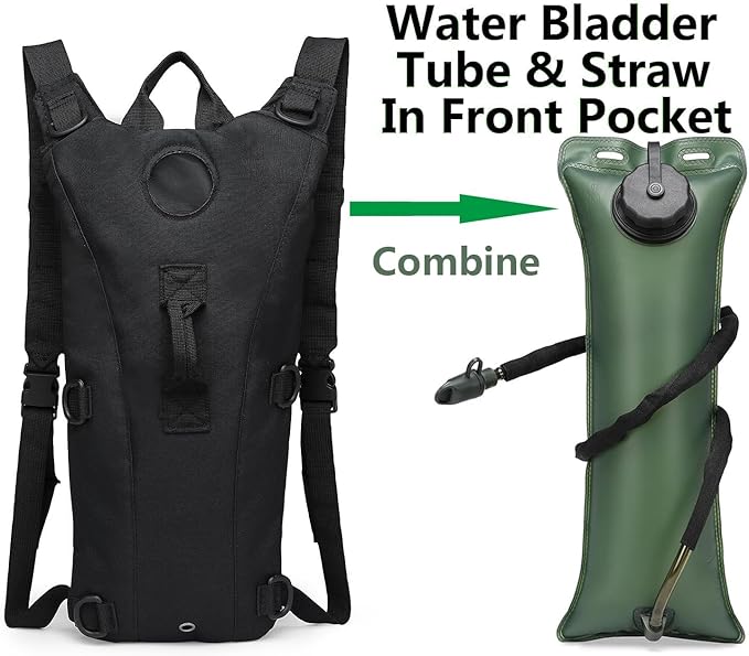 ATBP Tactical Water Hydration Pack Military 3L Water Bladder Carrier Backpack Leakproof for Running Jogging Cycling Hiking