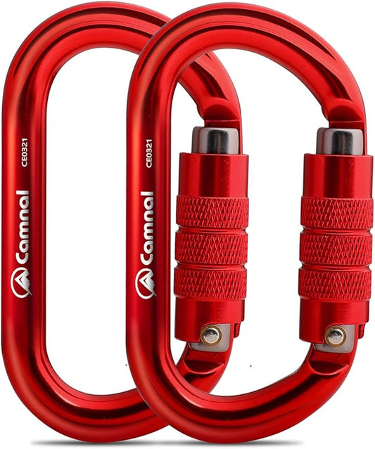 Heavy Duty Carabiner, 25kn(About 5620 lbs) Oval Carabiner Clip O-Shape Rock Climbing Carabiner Lightweight Caribeener for Climbing, Mountaineer, Aerial Work