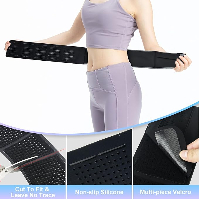 Diabetic Pump Belt Holder, Diabetes Insulin Pump Belt with Cuttable Size, Diabete Waist Running Belt for Men & Women (L:32"-48")