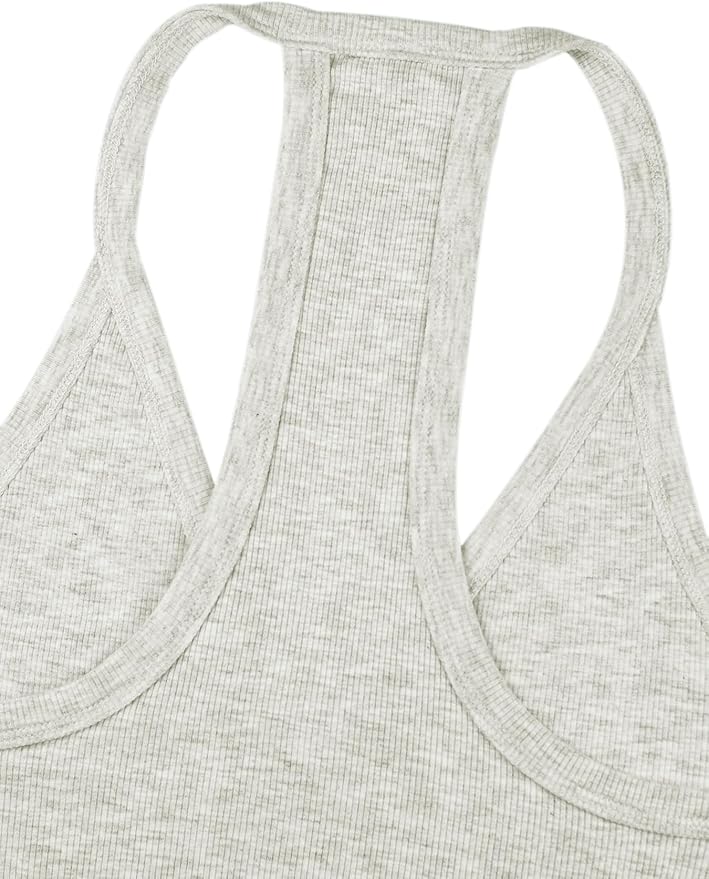 iGENJUN Workout Tops for Women Racerback Basic Tank Summer 2025 Camisole V Neck Slim Fit Ribbed Sleeveless