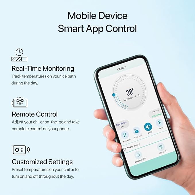 Cold Plunge Tub with Water Chiller (Maintains 37°F) – Complete Ice Bath Tub With Chiller – Ice Bath Water Chiller System with Hoses & Pumps – Cold Plunge Chiller for Recovery, Athletes & Home Use