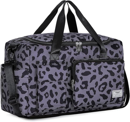 FIORETTO Women's Gym Duffle Bag with Shoes Compartment, 37L Capacity, Ideal for Travel, Gym, Sports, Duffel, Weekender