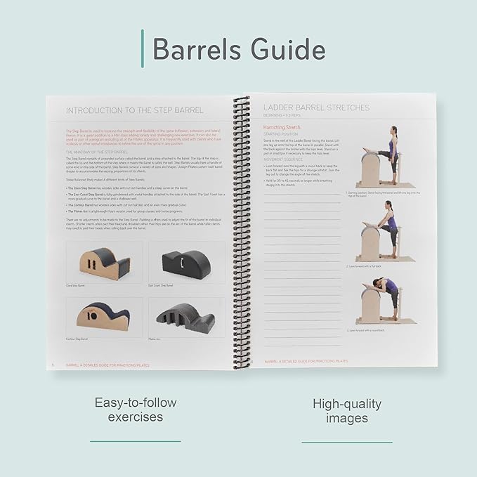 Balanced Body Barrels Guide, Pilates Barrels Guide for Workout Equipment, for Home Gym or Studio Use