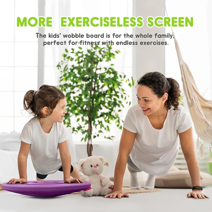 Balance Board for Kids with Maze - Plastic Wobble Board for Skiing Surfing Snowboard Training, Non-Slip Sensory Rocker Board for Toddlers 3-12, Core Strength Physical Therapy Equipment & Skateboard Balance Trainer