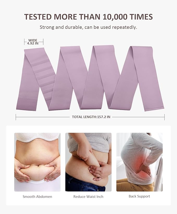 FeelinGirl Waist Trainer for Women Trimmer Belt Waist Cincher Tummy Wrap Plus Size Snatch Me Up Bandage Body Shaper