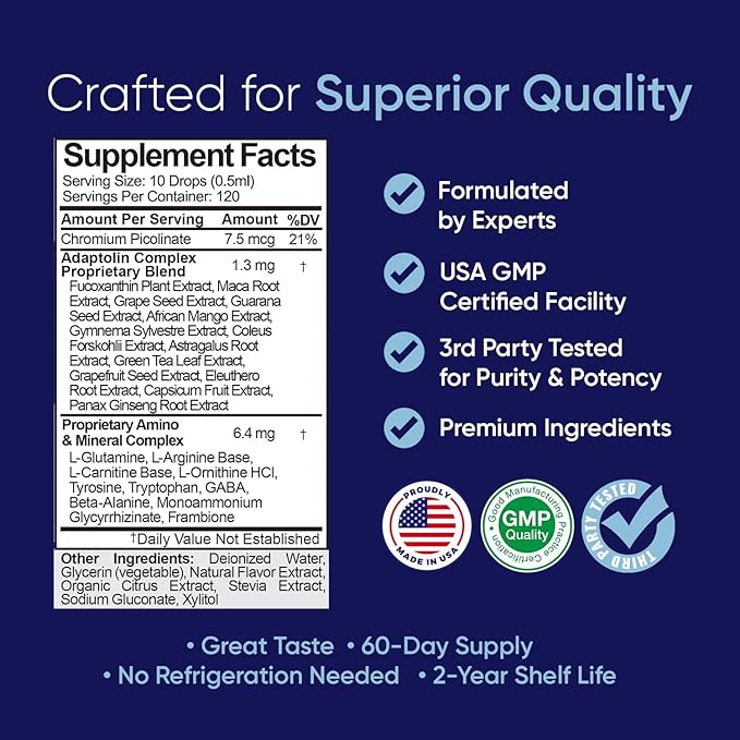 Complex Diet Drops – Best Natural Drops for Men and Women (2 Bottle Pack) - 60 Day Supply