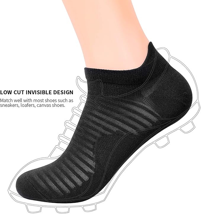 Compression Running Ankle Socks Low Cut(6 Pairs) for Men & Women