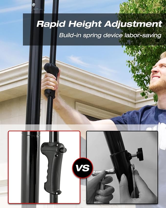 Basketball Hoop Outdoor with 45 Inch Shatterproof Backboard, Portable Basketball Goal System 4.8-10ft Height Adjustable for Kids, Youth, Adults, Backyard/Driveway/Indoor