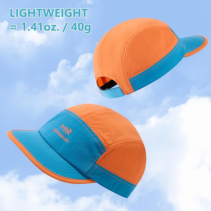 BASSDASH Ultralight UPF 50+ Soft Baseball Caps Unstructured Quick Dry Folding Hat Adjustable for Men Woman Outdoor Activities