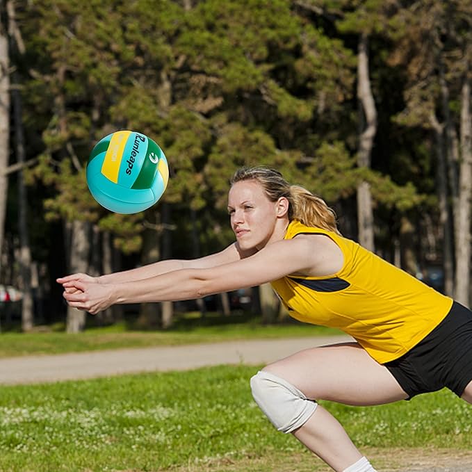 Beach Volleyball Official Size 5 Soft Waterproof Volleyball Sand Sports PU Ball for Indoor, Outdoor, Pool, Gym, Training