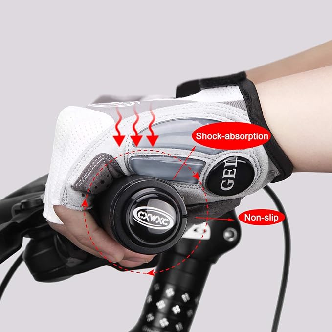 CXWXC Cycling Gloves for Men Women - Breathable Gel Road Mountain Bike Riding Gloves - Anti-Slip Bike Glove for Fitness Cycling Training Outdoor Sports