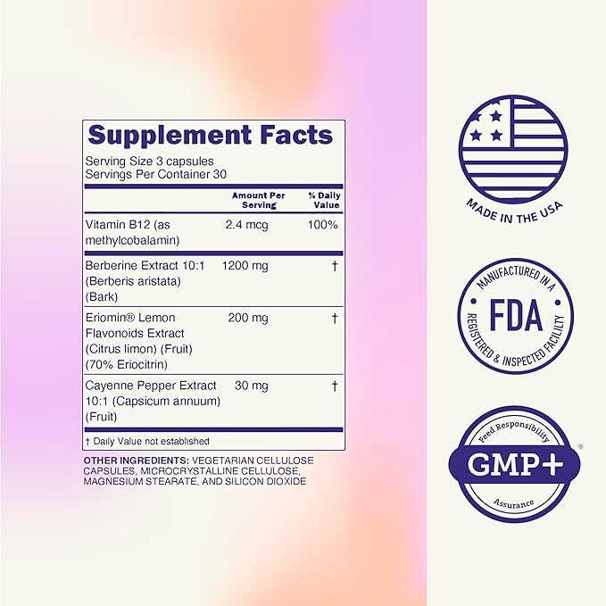 GLP-1 Boost Supplement for Women and Men – Hunger & Metabolism Support with Eriomin, Berberine & Capsaicin – Expert-Formulated to Support GLP1 Naturally – 1 Capsule Before Meals (90 Capsules)