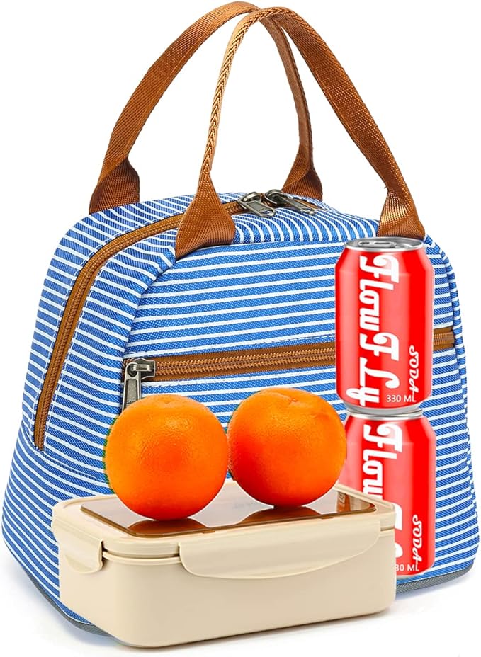 FlowFly Insulated Lunch Cooler Bag - Tote Bag Organizer for Women/Men, Royal