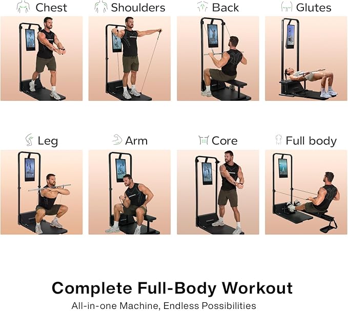 Home Gym, Smart AI-Powered Multi-Functional Smith Machine for Full Body Strength Training, All-in-one Gym Equipment, Digital Weight System, Workout Station, Squat Rack, Gym Monster 2