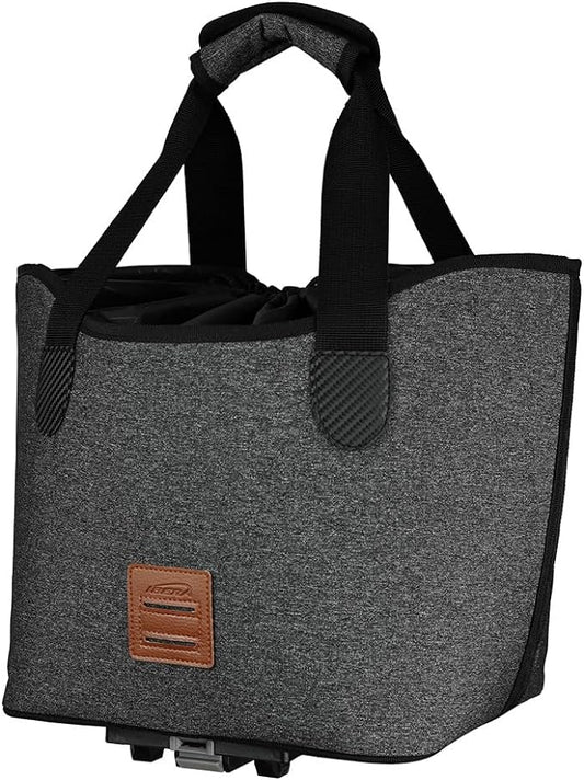 Ibera Bike Bag MIK Shopping Bag 17L - Clip-On bike Bags For Bicycles for Groceries up to 22 lbs (10 kg) - Reusable, Reinforced & Weather-Resistant - Durable Bike Rack bag ONLY FOR MIK RACKS