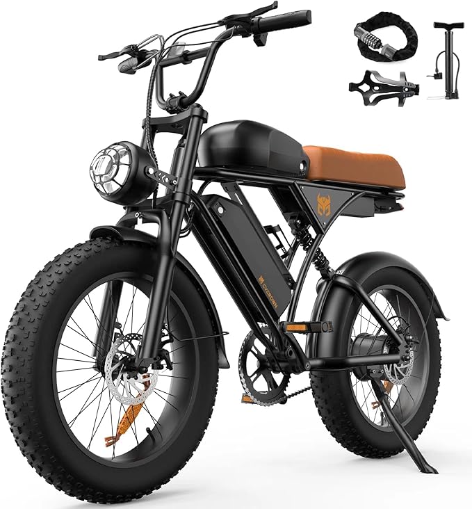Electric Bike for Adults,Peak 1000W/1500W Motor,20/28MPH 55-150Mile ebikes for Adults with 10.4AH/13AH/26AH Battery,20" Fat Tire Electric Dirt Bike Commuting Off Road Ebike, UL2849