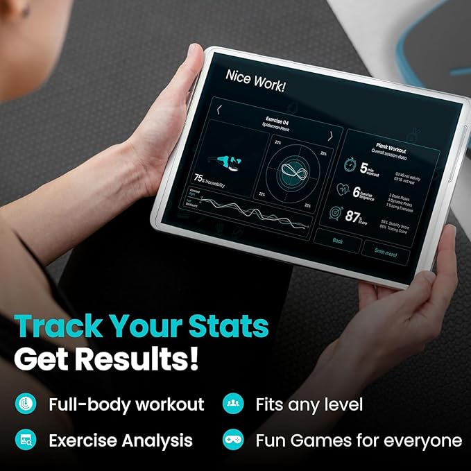 GoBalance Board - App-Enabled Balance Board. Smart Bluetooth Sensor, 12 FREE Interactive Games - Fun, Balance Training and Home Gym Workout! Boost Coordination & Strength for Teens and Adults