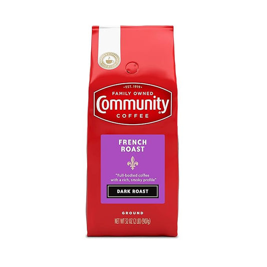 Community Coffee French Roast Ground Coffee, Extra Dark Roast, 32 Ounce (Pack of 1)
