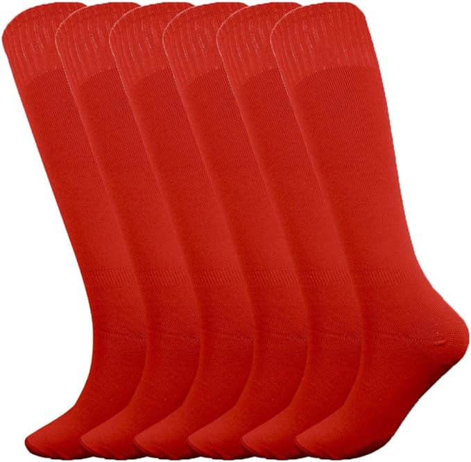 Fitliva Knee High Long Sports Socks Unisex Multicolor 3/6/12 Pairs