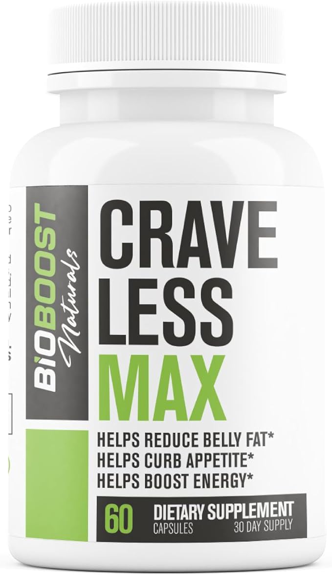 Crave Less MAX | Supports GLP-1 Pathway Function | Weight Loss Pills for Women | Fat Burner to Boost Metabolism, Carb Blocker | 7 Backed Ingredients | 3rd Party Tested - 60 Pills for Adults